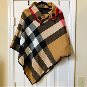 Burberry Pattern Shawl (with arm holes)